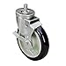 Threaded Stem Caster - Dark Blue Polyurethane 4" Wheel w/ Brake