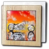 Tile Napkin Holder Picturing Picturing Harley-Davidson Motorcycle