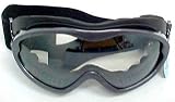 Charcoal / Black Snow Skiing Goggles Smoke Lenses Ski