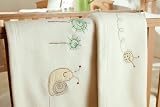 Lollipop Lane Sidney and Lola Embroidered Fleece Pram Blanket