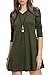 Creti Women Fashion Crew Neck Long Sleeve Loose T Shirt Tunic Dress, X-Large, Green