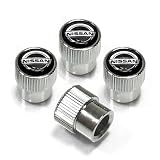 Nissan Logo ABS Chrome Tire Stem Valve Caps