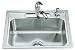 KOHLER K-3348-4-NA Toccata Single-Basin Self-Rimming Kitchen Sink