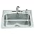KOHLER K-3348-4-NA Toccata Single-Basin Self-Rimming Kitchen Sink
