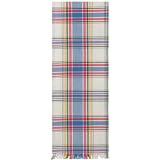 Durable Hand Woven 100% Cotton Colorful White and Blue Plaid Table Runners 12x72 Inches Set of Two by 