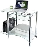 ICE GLASS WORKSTATION Tempered Glass Computer Workstation Desk
