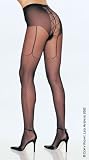 DISCONTINUED Seductive Mock Fishnet Garter Belt Pantyhose in Black!