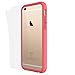 iPhone 6s Plus Case [Coral Pink] RhinoShield CrashGuard Bumper [11 Ft Drop Tested] No Bulk [EggDrop Technology] Thin Lightweight Protection [Includes Back Transparent Skin] Also fit iPhone 6 Plus
