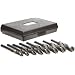 Precision Twist C8R56CO Cobalt Steel Reduced Shank Drill Bit Set with Metal Case, Black and Gold Oxide Finish, Round Shank, 118 Degree Split Point, 8 piece, 9/16" 1" x 16ths