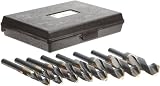Precision Twist C8R56CO Cobalt Steel Reduced Shank Drill Bit Set, Black and Gold Oxide Finish, Reduced Shank, Spiral Flute, 118 Degree Split Point, 8 piece, 9/16