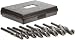 Precision Twist C8R56CO Cobalt Steel Reduced Shank Drill Bit Set, Black and Gold Oxide Finish, Reduced Shank, Spiral Flute, 118 Degree Split Point, 8 piece, 9/16