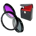 Zeikos ZE-FLK55 55mm Professional MULTI-COATED Glass Filter Kit UV Polarizer Flourescent