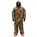 Kappler Zytron 300 Chemical Protection Front Entry Coverall with Respirator Fit Hood and Sock Boots, Disposable, Elastic Cuff, Tan, Large - X-Large (Pack of 1)