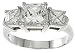 925 Sterling Silver 3 Stone CZ Ring Sizes 5-9