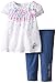 Calvin Klein Baby-Girls Infant White Tunic with Light Blue Knit Denim Leggings