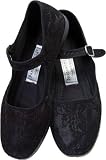 Black Lace Mary Jane Chinese Shoes
