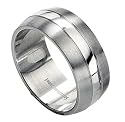 Fred Bennett Stainless Steel Brushed & Polished Band Ring