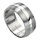 Image of Fred Bennett Stainless Steel Brushed & Polished Band Ring