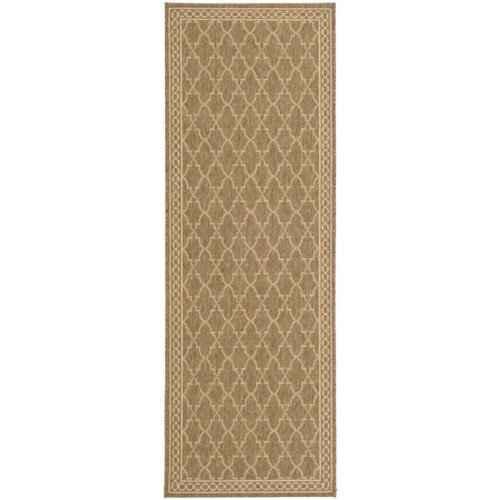 Safavieh Courtyard Collection CY5142B Coffee and Sand Indoor/ Outdoor Area Runner, 2-Feet 4-Inch by 6-Feet 7-Inch
