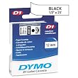 DYMO White Tape/ Black Print 1/2 Inch x 23 feet, D1 Style Cartridge (45013)