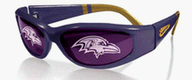 Click here to buy Baltimore Ravens Titan Sunglasses (Purple Gold Tip) by Jax.
