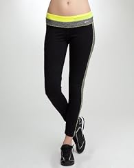Yellow Space-Dye Seamed Legging - BEBE SPORT