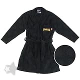 Spider-man Black Embossed Fleece Bath Robe for Boys