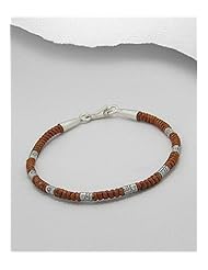 Brown Cotton Waxed Thread Bracelet In 92.5 97
