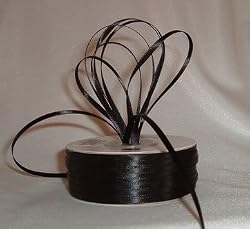 Ribbon - Satin Ribbon- 1/8" Double Face 100 Yards (300 FT) - Black - Sewing - Craft - Wedding Favors