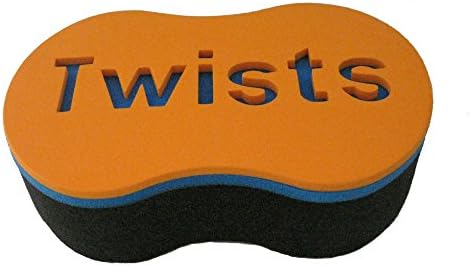 Sponge Hair Brush - Orange Twist - Magic Barber Shop for Afro, Bob, Curls, Dreads, Locs, Twists