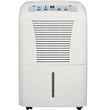 GE ADER50LQ 50 Pint Dehumidifier with R-410A Refrigerant, 3 Fan Speeds, Soft Touch Controls, Auto Shut-Off, Water Level Indicator and Front Condensate Bucket
