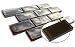 Reflections Glass 1x2" Mosaic Tile Clear Brown Earth