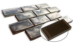 Reflections Glass 1x2" Mosaic Tile Clear Brown Earth