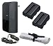 Sony Alpha DSLR-A550L 'Intelligent' Batteries (2 Units) + AC/DC Travel Charger + Nwv Direct Microfiber Cleaning Cloth.