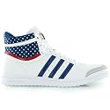 Adidas Top Ten Hi Sleek Leather Schuh Braun Blau