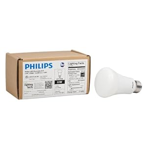Philips 424382 11-watt A19 LED Household Dimmable Light Bulb, Soft White
