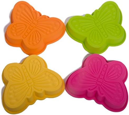 Cooking Classics Butterfly Silicone Cake Mold Pan,set of 4