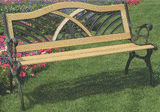 Do It Best Bench SL-PB-229 Oak Cast-iron Bench