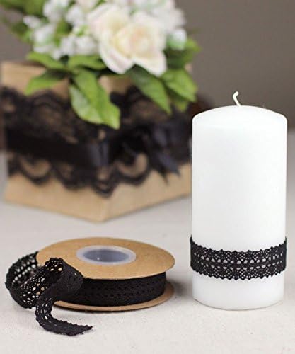 Black Crochet Lace Ribbon - 1" W CLOSEOUT