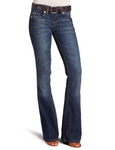YMI Juniors Fleur De Lis Belted Boot Cut Jean