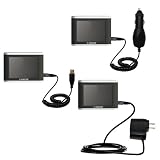 Deluxe Kit for the Amcor Navigation GPS 3600 3600B includes a USB cable with Car and Wall Charger - Gomadic Brand w/ TipExchange Technology