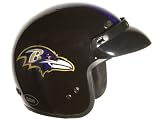 Brogies Bikewear Purple Large NFL Baltimore Ravens Motorcycle Three Quarter Helmet