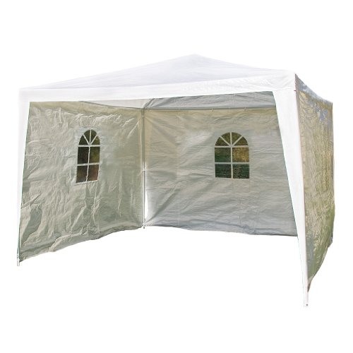 Pavillon 3 x 3 m, PE-Plane, Partyzelt weiß + 4 Seitenteile Pavillon 3 x 3 m, PE-Plane, Partyzelt weiß + 4 Seitenteile