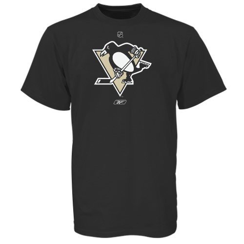 NHL Men's Pittsburgh Penguins Primary Logo T-Shirt (Black, X Large)