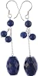 Faceted Lapis Lazuli Earrings - Sterling Silver