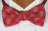 NC State Bow Tie - North Carolina State University Red Pre-Tied Bow Tie with NCS Logo