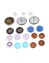17 Pcs Replacement Multicolored Printed Buttons for Jeans Shirts