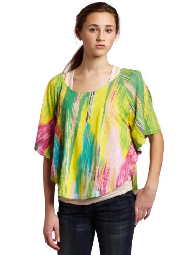 Rip Curl Juniors Sunset Fade Top, Green Glow, Large