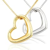 14k Gold Polished Heart Pendant with 16" Box Chain