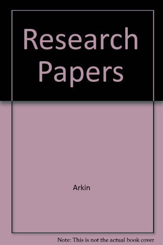 Research Papers: A Practical Guide 1st edition by Arkin, Marian, Macheski, Cecilia (2000) Spiral-bound